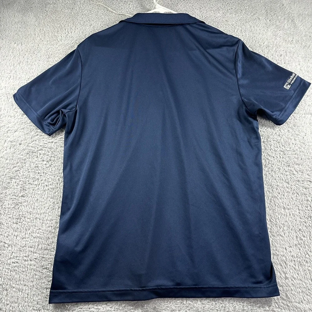 Adidas Performance Polo Shirt Mens Medium Navy Blue‎ Collared Golf Office Work